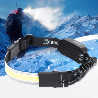 Фонарь налобный светодиодный ЭРА GA-807 КИБЕР аккумуляторный 5 Вт COB 3 режима MISCRO USB Фонарь налобный светодиодный ЭРА GA-807 КИБЕР аккумуляторный 5 Вт COB 3 режима MISCRO USB