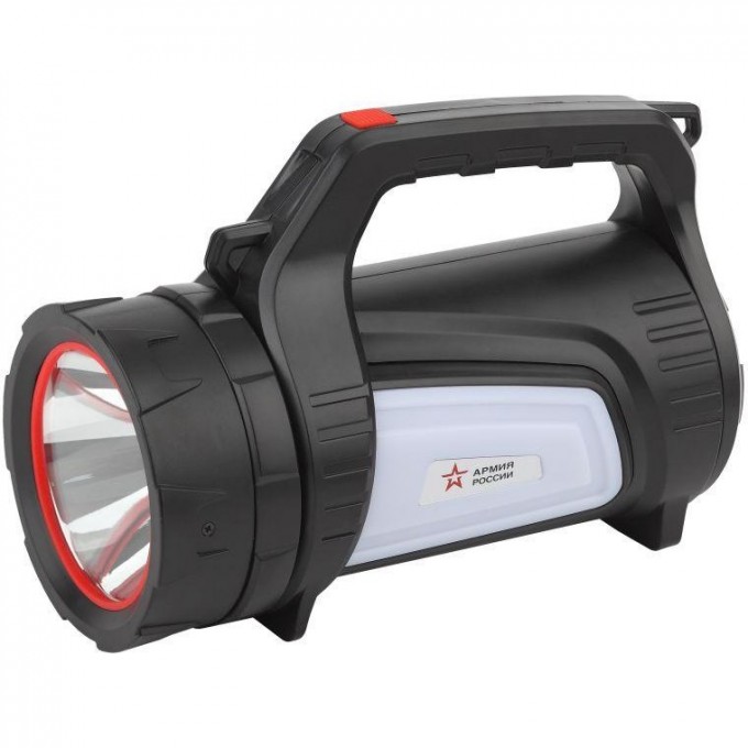 Фонарь-прожектор аккумуляторный ЭРА АРМИЯ РОССИИ ШМЕЛЬ PA-702 Б003376410Вт + боковой свет красный маяк USB powerbank литиевый B0033764