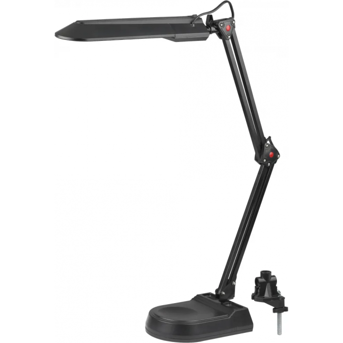 Настольный светильник ЭРА NL-202-G23-11W-BK с лампой PL на струбцине и с основанием черный C0041459