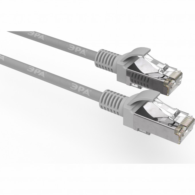 Патч корд ЭРА SIMPLE F/UTP экранированный 2 м категория 5e серый B0051382