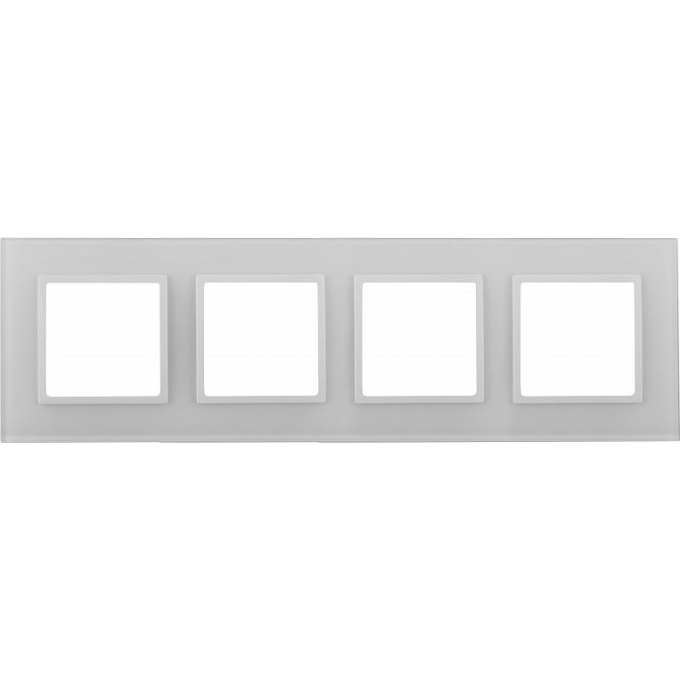 Рамка 4-м ЭРА ELEGANCE 14-5104-01 стекло белый B0059172