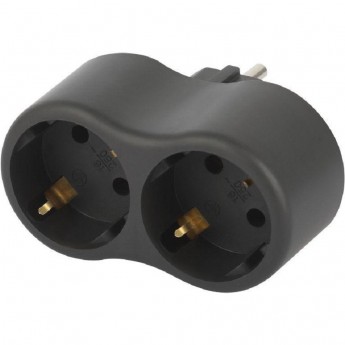 Разветвитель электрический ЭРА SPx-2e-B на 2 розетки с заземл. 16А черн. Б0059722 Разветвитель электрический ЭРА SPx-2e-B на 2 розетки с заземл. 16А черн. Б0059722