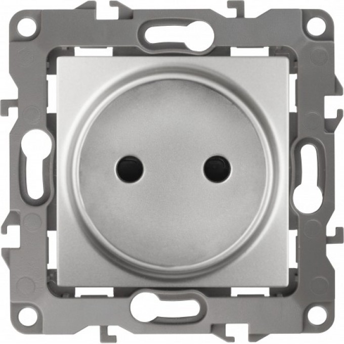 Розетка ЭРА 12-2105-03 2P 16A-250В IP20 ЭРА 12 алюминий B0018256