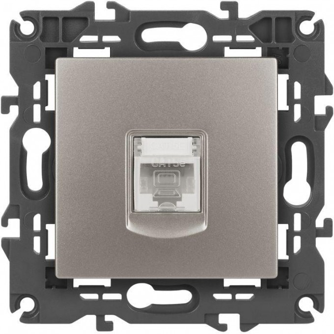 Розетка ЭРА ELEGANCE Б0065764 14-3107-16 RJ45 титан B0065764