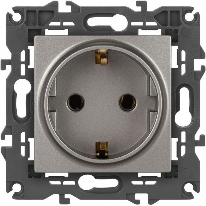 Розетка ЭРА ELEGANCE Б0065802 14-2101-16 2P+E Schuko 16А-250В титан B0065802