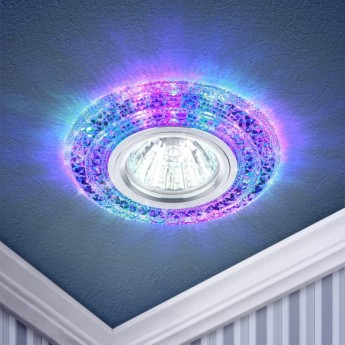 Светильник ЭРА DK LD3 SL/RGB декор cо светодиодной подсветкой мультиколор прозрачный