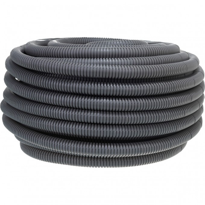 Труба гофрированная ПВХ ЭРА легкая d 25 мм с протяжкой серый (уп. 50 м) B0020113