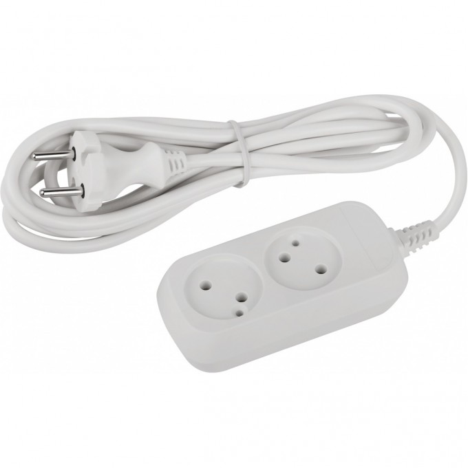 Удлинитель электрический ЭРА UDL-10-230 Greenline 2 розетки без заземления 3м ПВС 2х0.75кв.мм B0065067
