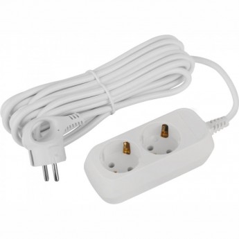 Удлинитель электрический ЭРА UDL-16-250-E Greenline 2 розетки с заземлением 5м ПВС 3х1кв.мм