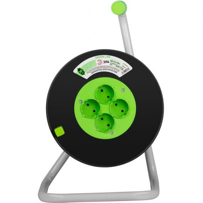 Удлинитель на пластиковой катушке ЭРА GREEN LINE Б0065083 4х30м без заземления KAT-2x1.5-30m ПВС 2х1.5 B0065083