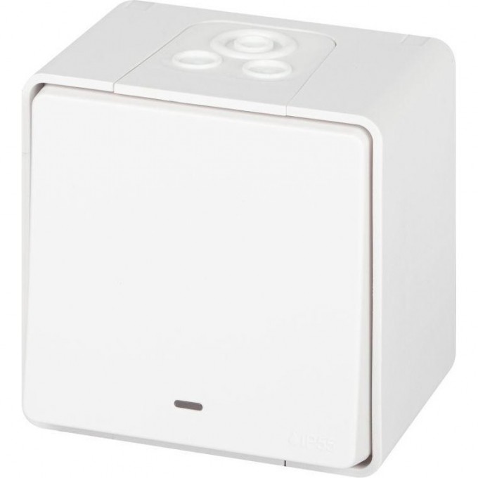 Выключатель ЭРА ЭКСПЕРТ 11-1502-01 с подсветкой IP55 10АХ-250В ОУ белый B0063305