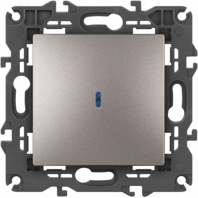 Выключатель ЭРА ELEGANCE Б0065785 14-1102-16 с подсветкой 10АХ-250В титан B0065785