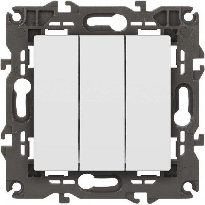 Выключатель ЭРА ELEGANCE Б0065796 14-1107-01М тройной 10АХ-250В матовый белый B0065796