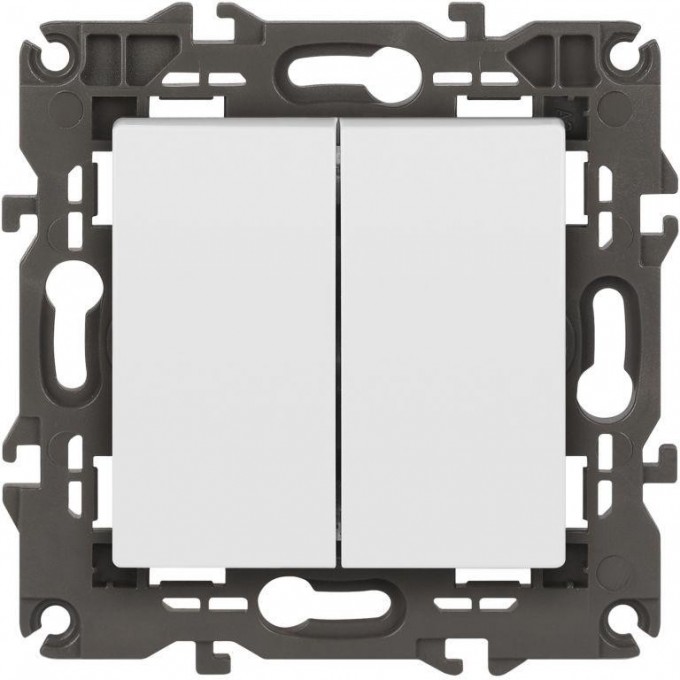 Выключатель ЭРА ELEGANCE Б0065797 14-1104-01М двойной 10АХ-250В матовый белый B0065797