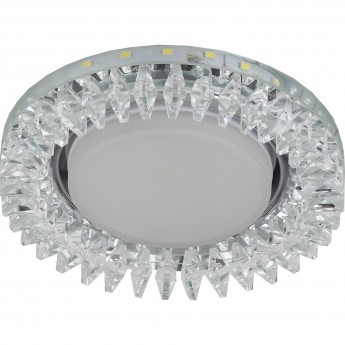 Светильник ЭРА DK LD20 SL/WH декор cо светодиодной подсветкой Gx53 прозрачный Светильник ЭРА DK LD20 SL/WH декор cо светодиодной подсветкой Gx53 прозрачный