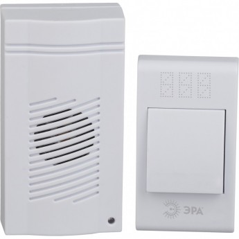 Звонок дверной ЭРА C51 беспроводной белый 32 мелодии